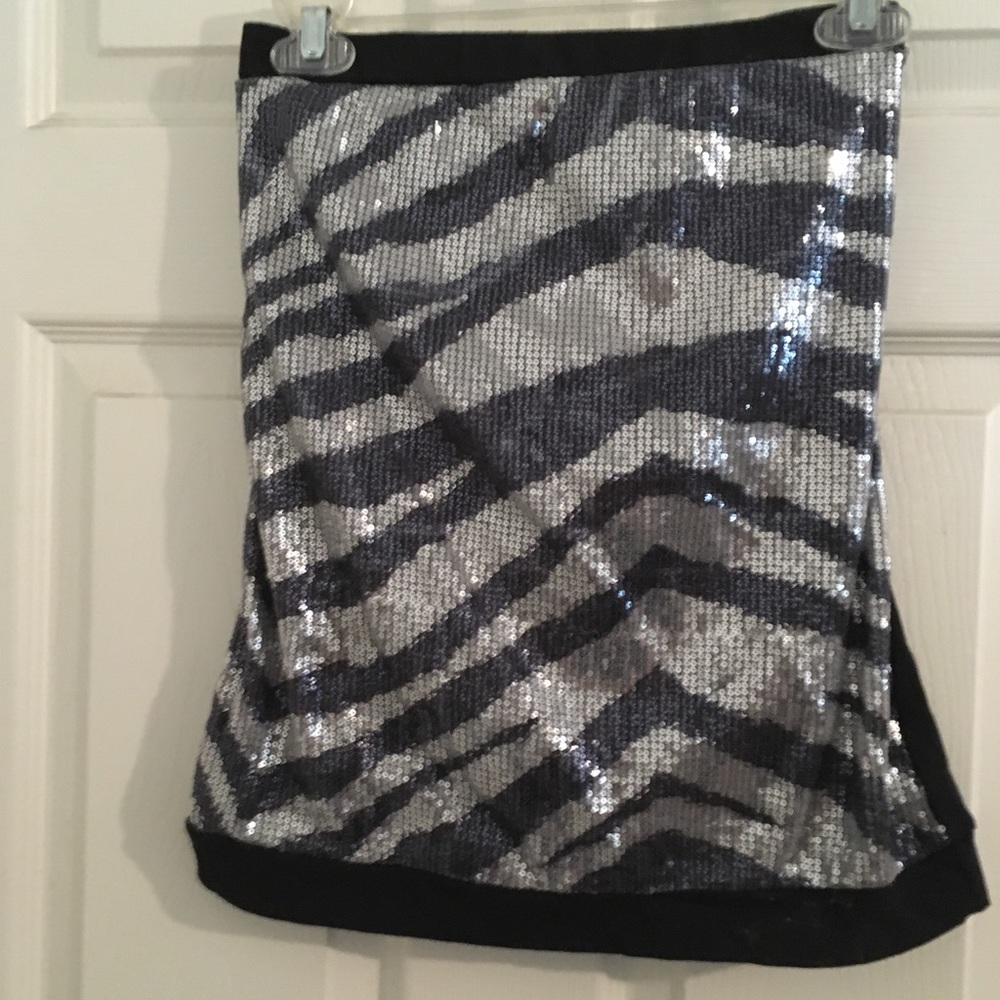 Rue 21 Strapless  Sequined Blouse